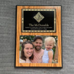 Laser Engraved QR code plaque with photo
